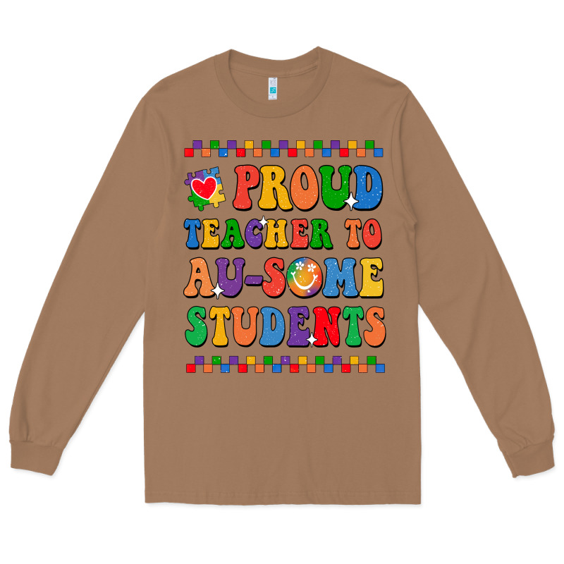 Proud Teacher To Au-some Student Long Sleeve Tee by CowhideDigitalArt | Teevron