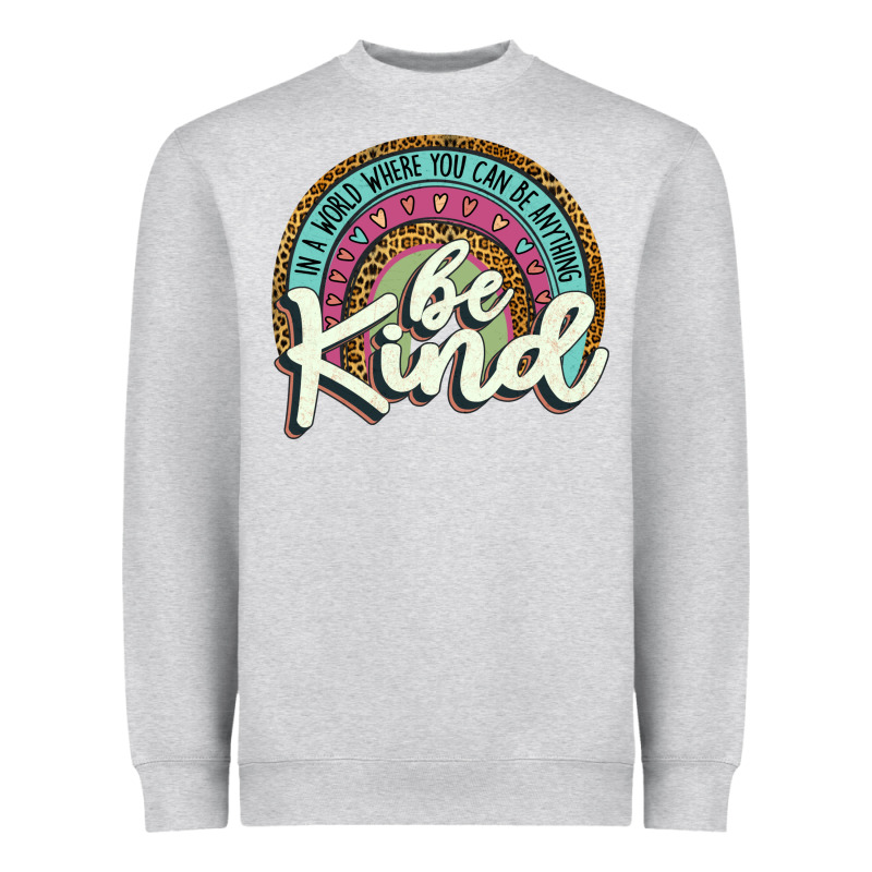 Be Kind   Leopard Heavyweight Sweatshirt by JahusDesignShop | Teevron