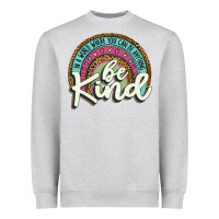 Heather Grey be kind   leopard Heavyweight Sweatshirt - JahusDesignShop