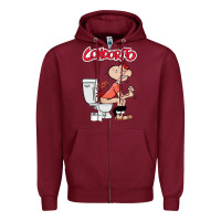 Burgundy condorito Zipper Hoodie - artisFamous