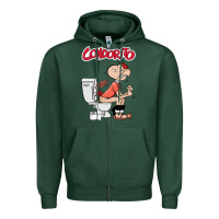 Sports Green condorito Zipper Hoodie - artisFamous