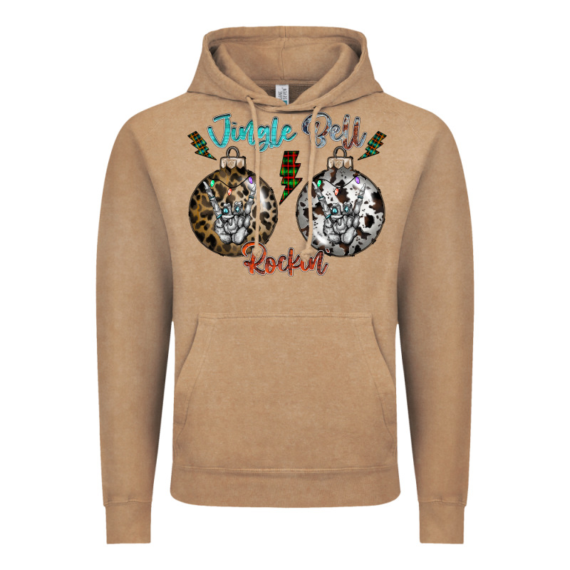 Jingle Bell Rockin Vintage Hoodie by CowhideDigitalArt | Teevron