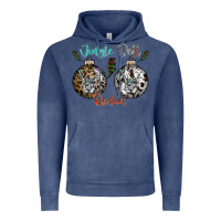 Vintage Denim Jingle Bell Rockin Vintage Hoodie - CowhideDigitalArt
