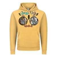 Vintage Mustard Jingle Bell Rockin Vintage Hoodie - CowhideDigitalArt