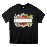Black floral teacher custom name Heavy Core Tee - CowGirlArtShop