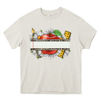 Cream floral teacher custom name Heavy Core Tee - CowGirlArtShop