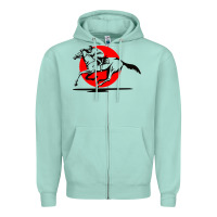 Seafoam horse racing Zipper Hoodie - artisFamous