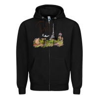 Black paris Zipper Hoodie - artisFamous