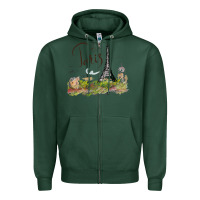 Sports Green paris Zipper Hoodie - artisFamous