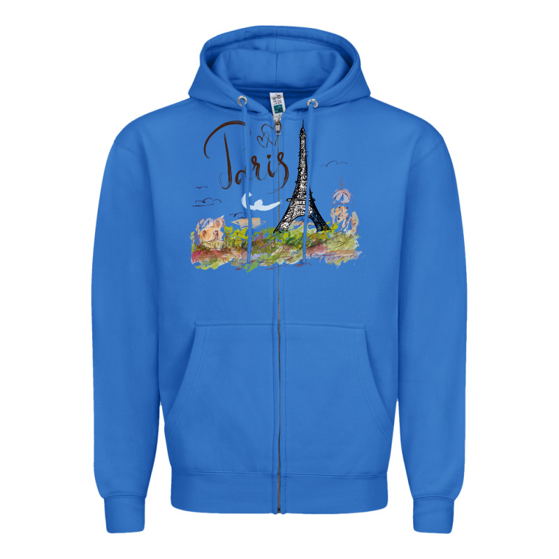 Paris Zipper Hoodie by artisFamous | Teevron