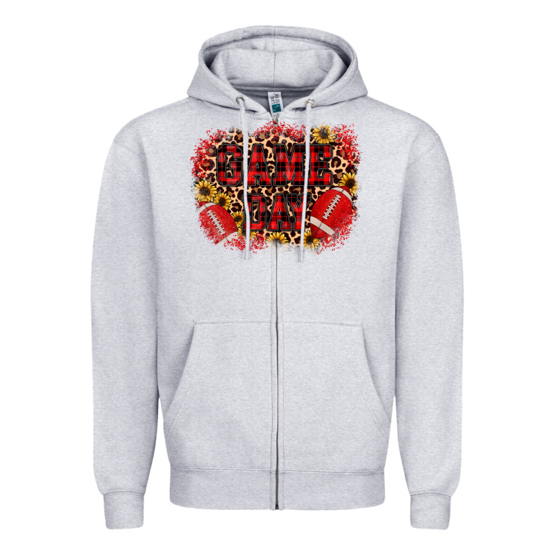 Game Day Football Zipper Hoodie by JahusDesignShop | Teevron