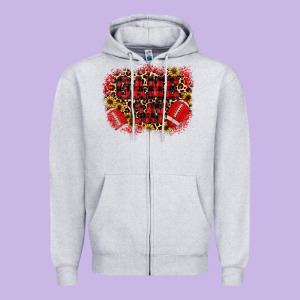 Game Day Football Zipper Hoodie Designed By Jahusdesignshop