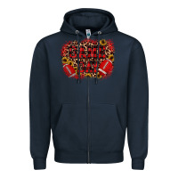 Navy game day football Zipper Hoodie - JahusDesignShop