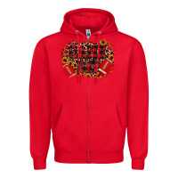 Red game day football Zipper Hoodie - JahusDesignShop