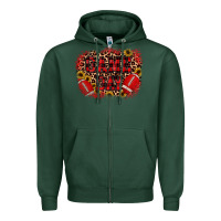 Sports Green game day football Zipper Hoodie - JahusDesignShop