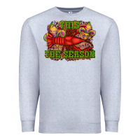 Heather Grey mardi gras this the season crawfish fleur de lis Premium Sweatshirt - RanaPortraitStore