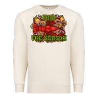 Sandshell mardi gras this the season crawfish fleur de lis Premium Sweatshirt - RanaPortraitStore