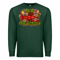 Sports Green mardi gras this the season crawfish fleur de lis Premium Sweatshirt - RanaPortraitStore