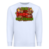 White mardi gras this the season crawfish fleur de lis Premium Sweatshirt - RanaPortraitStore
