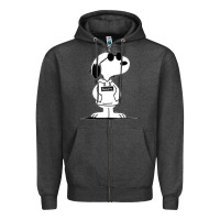 Charcoal Heather cool dog Zipper Hoodie - artisFamous