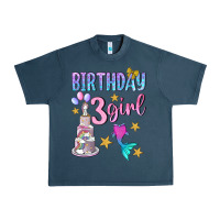 Midnight Navy birthday girl 3 Urban Heavy Tee - BundleAndBundleShop