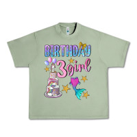 Oil Green birthday girl 3 Urban Heavy Tee - BundleAndBundleShop