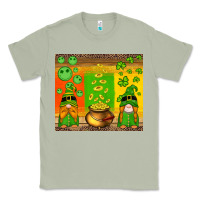 Matcha st patricks gnomes and coins with shamrock Classic Tee - Artiststas