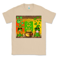 Mushroom st patricks gnomes and coins with shamrock Classic Tee - Artiststas