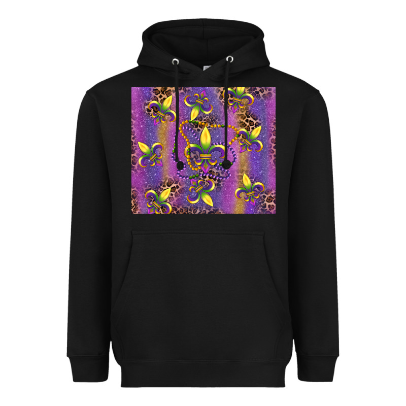 Mardi Gras Fleur De Lis Heavyweight Hoodie by RanaPortraitStore | Teevron