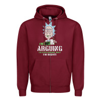 Burgundy i am not arguing Zipper Hoodie - artisFamous