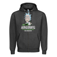 Charcoal Heather i am not arguing Zipper Hoodie - artisFamous