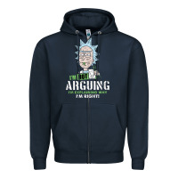 Navy i am not arguing Zipper Hoodie - artisFamous