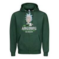 Sports Green i am not arguing Zipper Hoodie - artisFamous