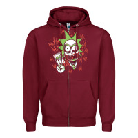 Burgundy joker Zipper Hoodie - artisFamous