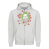 Dove Grey joker Zipper Hoodie - artisFamous