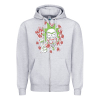 Heather Grey joker Zipper Hoodie - artisFamous