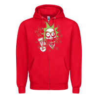 Red joker Zipper Hoodie - artisFamous