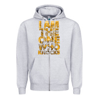 Heather Grey i am the one who knocks Zipper Hoodie - artisFamous