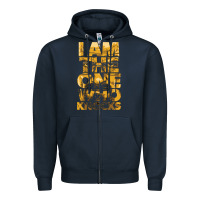 Navy i am the one who knocks Zipper Hoodie - artisFamous