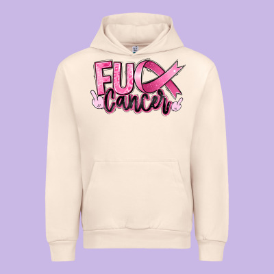 Fuck Breast Cancer Urban Hoodie Designed By Ranaportraitstore