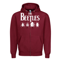 Burgundy beetles Zipper Hoodie - artisFamous