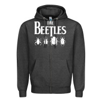 Charcoal Heather beetles Zipper Hoodie - artisFamous