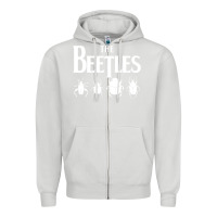 Dove Grey beetles Zipper Hoodie - artisFamous