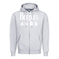 Heather Grey beetles Zipper Hoodie - artisFamous