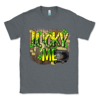 Charcoal Heather lucky me st. patricks day Classic Tee - HowdyJamesFarm