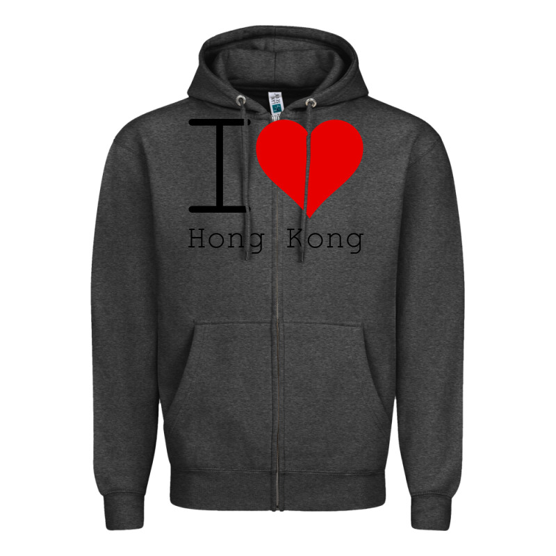 I Love Hong Kong Zipper Hoodie by artisFamous | Teevron