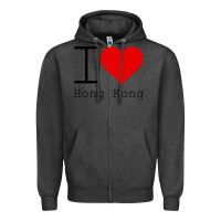 I Love Hong Kong Zipper Hoodie | Teevron