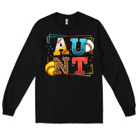 Black Baseball and Softball aunt leopard frame Long Sleeve Tee - LillyAllenDesigns