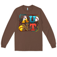 Chestnut Baseball and Softball aunt leopard frame Long Sleeve Tee - LillyAllenDesigns