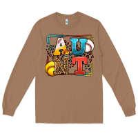 Toasted Coconut Baseball and Softball aunt leopard frame Long Sleeve Tee - LillyAllenDesigns
